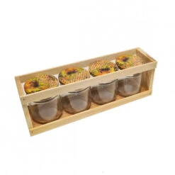 Coffret Bois 4 Pots 250 Gr To63 Ou Dwo66
