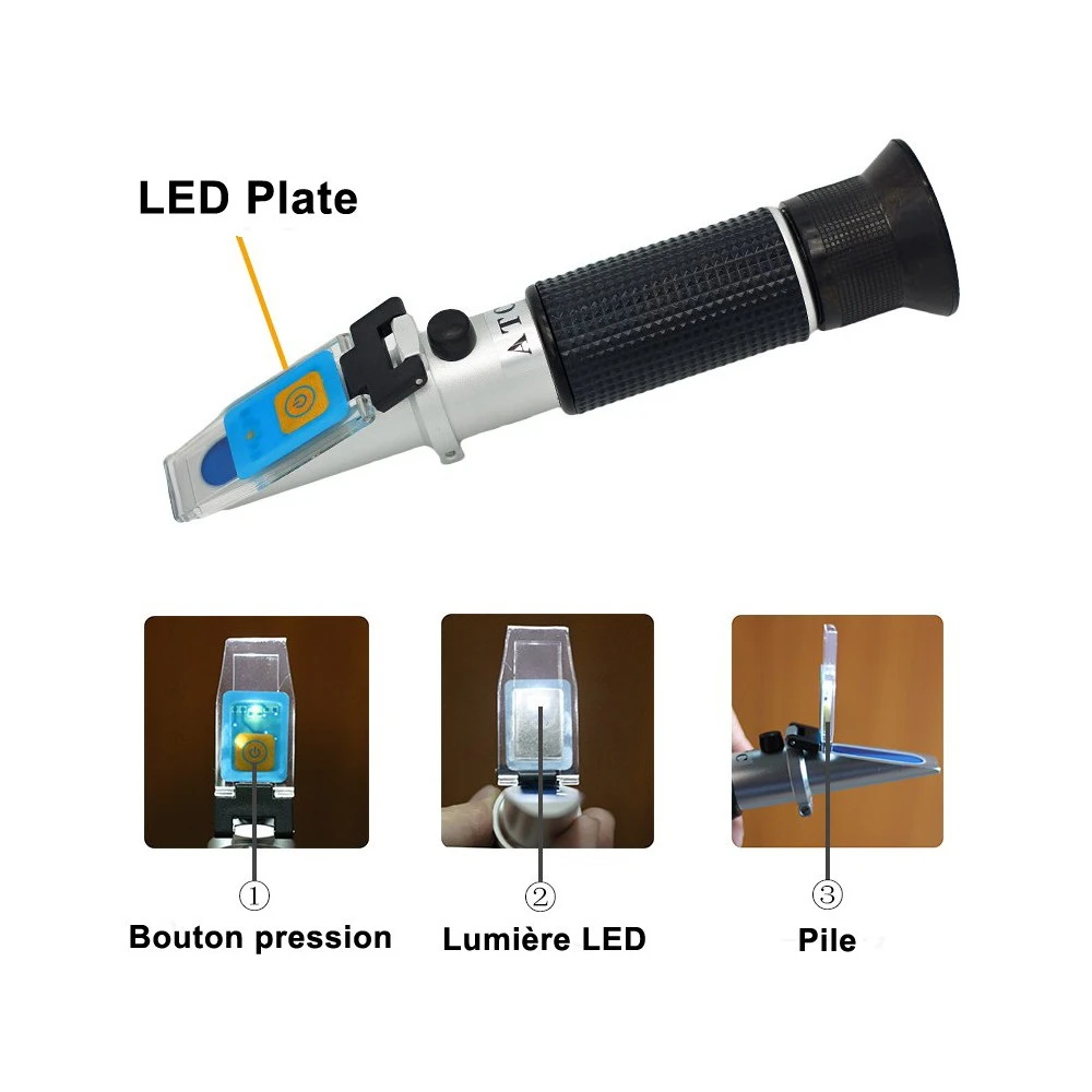 Réfractomètre LED Spécial Miel 2 Réfractomètre LED Spécial Miel – Image 2